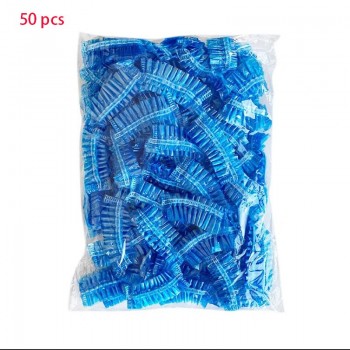 50-Pack Disposable Pink Shower Hair Caps - Waterproof Spa Salon and Hotel Hair